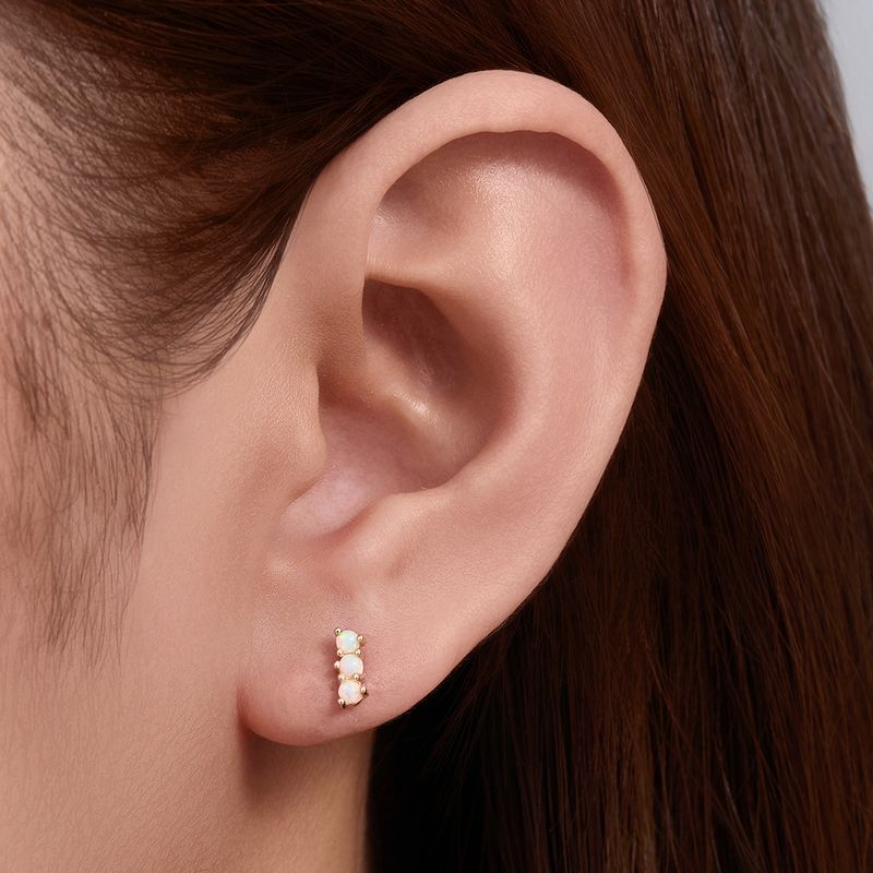 Gioielli da donna in argento sterling 925 con diamanti geometrici, opale, testa piatta, orecchini piercing per il corpo, gioielli di moda_voghion.com