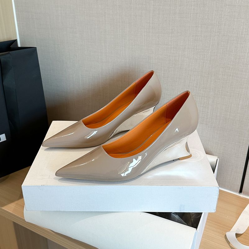 363-5 Nischendesign Französisch Spitzschuh Keilschuhe Herbst Neue rote sexy Party High Heels_voghion.com