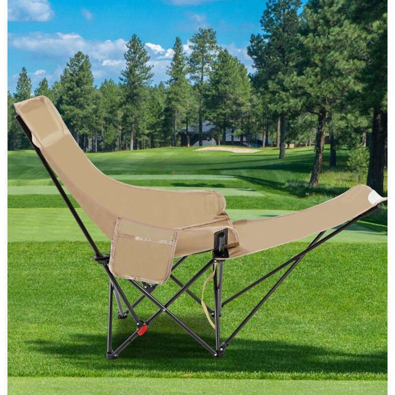 Lounge Chair, Dual-use For Sitting Lying, Lightweight Carrying Nap Bed, Outdoor Camping Folding Chair With Three_voghion.com
