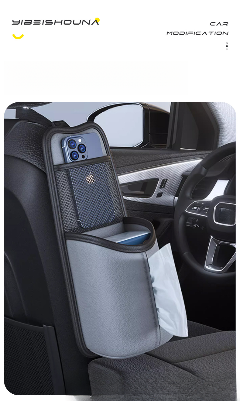 Portabicchieri per auto, sedile, borsa riscaldante per riporre oggetti, bollitore impermeabile e isolato per auto, fissaggio del sedile_voghion.com