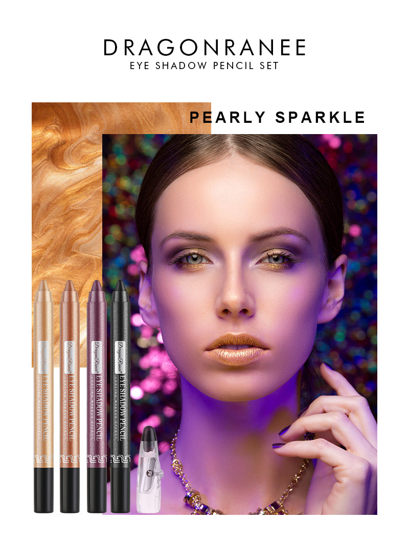 12-Piece Eyeshadow Pencil Set With Pearlescent Finish - Includes Sharpeners, Professional Eyeshadow Makeup Kit_voghion.com