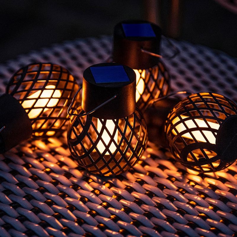 Solar-Powered Hanging Flame Lantern – Decorative LED Garden Light For Patio, Yard & Outdoor Ambiance_voghion.com