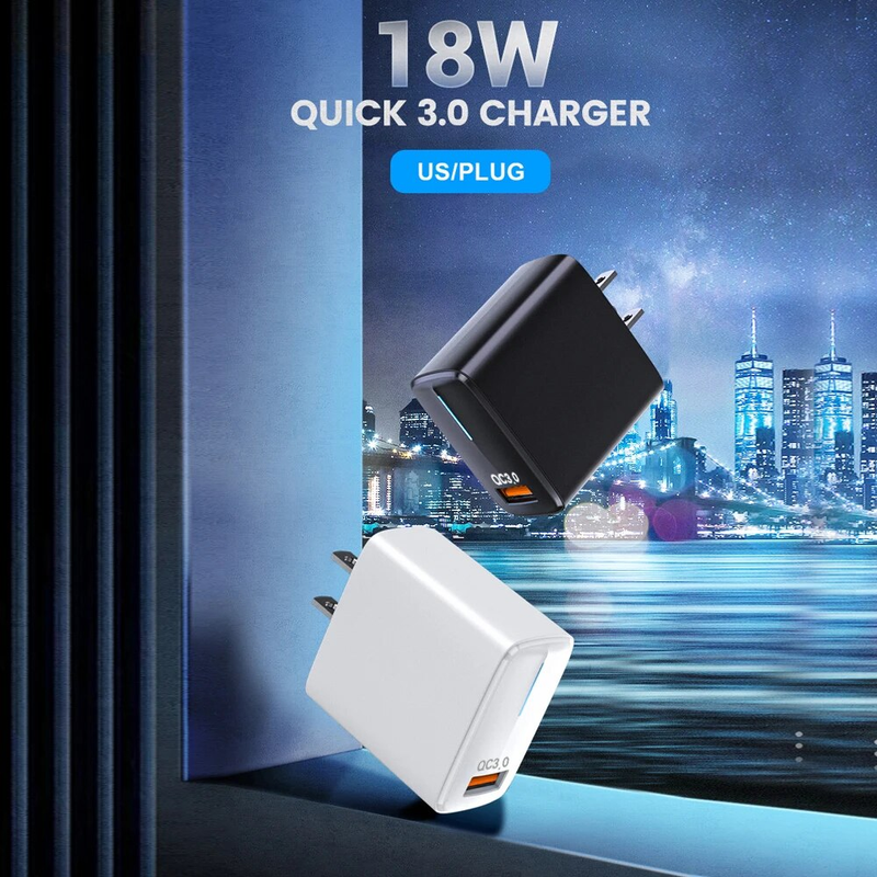 18W Fast Charging Power Adapter For iPhone 14 Xiaomi 13 Samsung Huawei Quick Charge 3.0 Mobile Phone USB_voghion.com