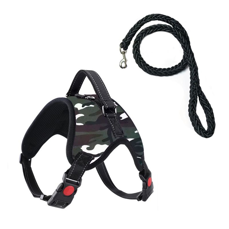 Arnês de sela de osso médio e grande, coleira ajustável para cães, suprimentos para animais de estimação_voghion.com