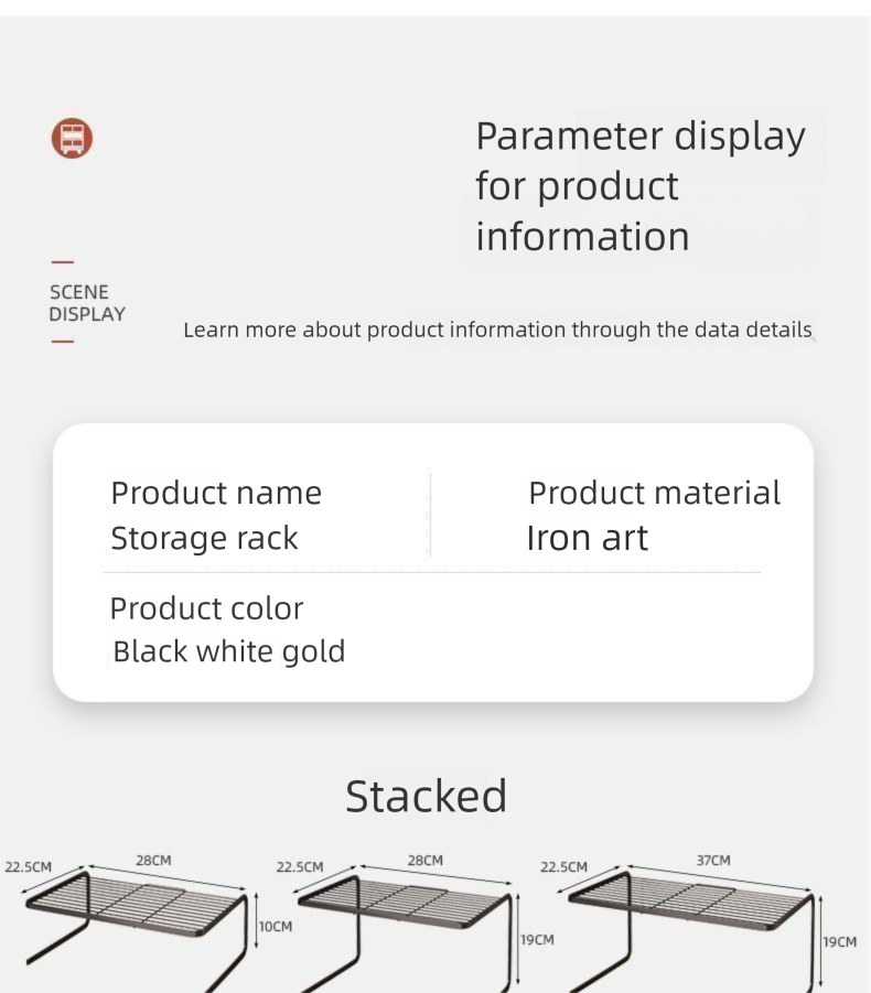 Kitchen Desktop Layered Countertop Storage Pot Rack Magic Cookware Cabinet Organizer Multi-layer Partition Divider_voghion.com