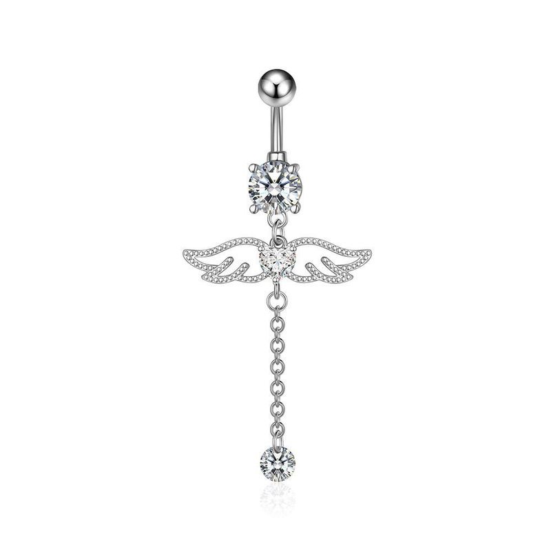 Frauen Edelstein Schmuck Modeschmuck Damen Zirkon Quaste Ring Bauchnabel Nagel Piercing Schmuck_voghion.com