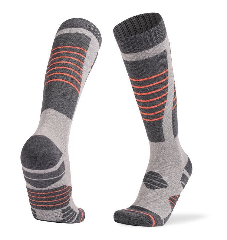 Dva trápení Pánské lyžování Venkovní teplý ručník Spodní tlustý sportovní pot absorbující dlouhá trubice bavlněná ponožka_voghion.com