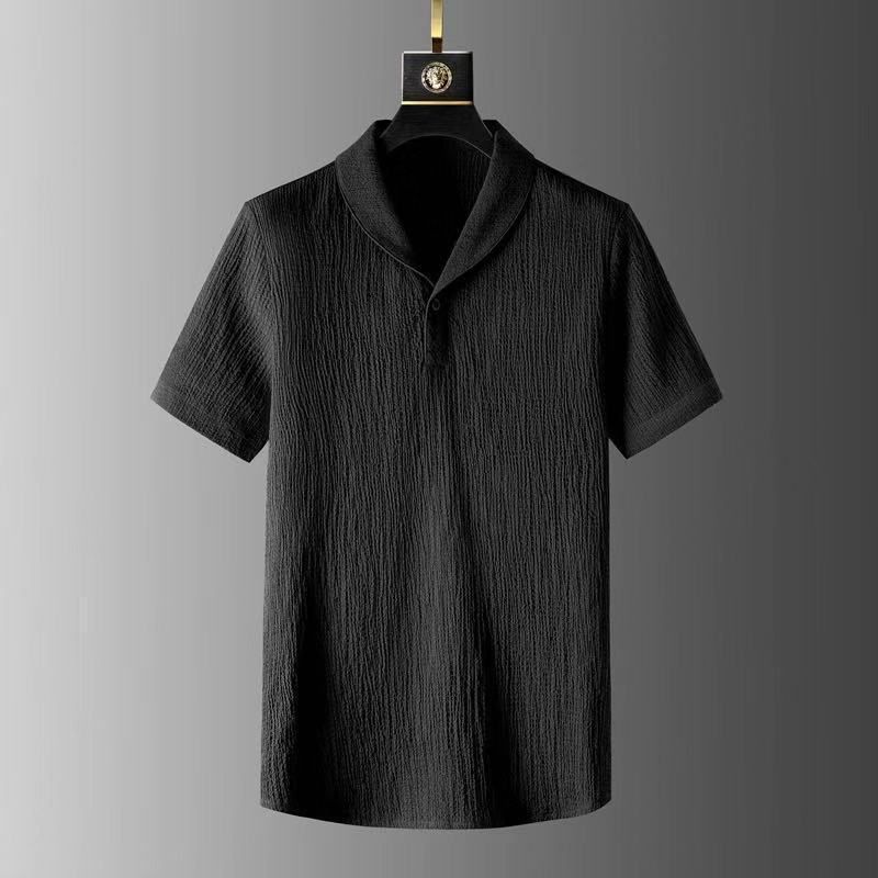 Herremote Lett luksuriøs fritidsdress Tynn eksklusiv sportsdress Herremote med korte ermer_voghion.com