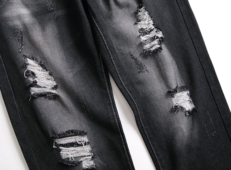 Abbigliamento uomo felpa con cappuccio a maniche lunghe jeans Jeans strappati set_voghion.com