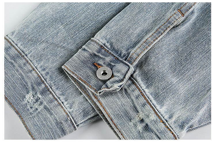 Eon Modish 25 Herbst Neue Amerikanische Mode High Street Persönlichkeit Denim Jacke Mantel_voghion.com
