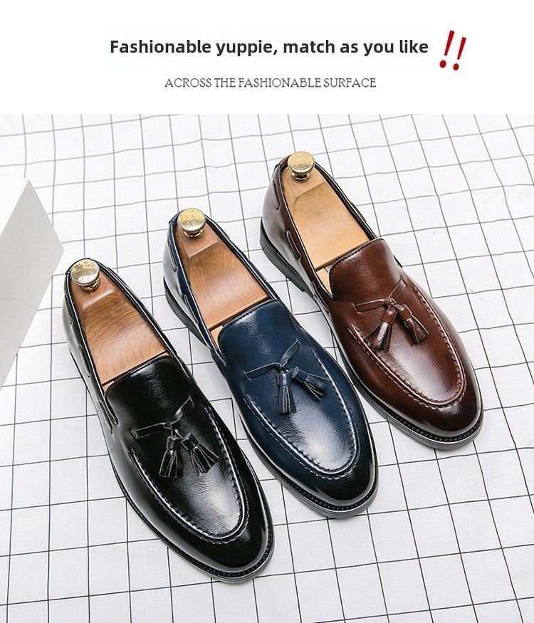 Cross-border Large Size 46 Summer New Men's Casual Fashion Tassel Small Leather Shoes_voghion.com