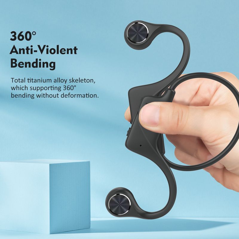 Echte Knochenleitungskopfhörer Typ-C Kabelloser Bluetooth-Kopfhörer Wasserdichtes Sport-Headset mit Mikrofon für Workouts beim Laufen_voghion.com