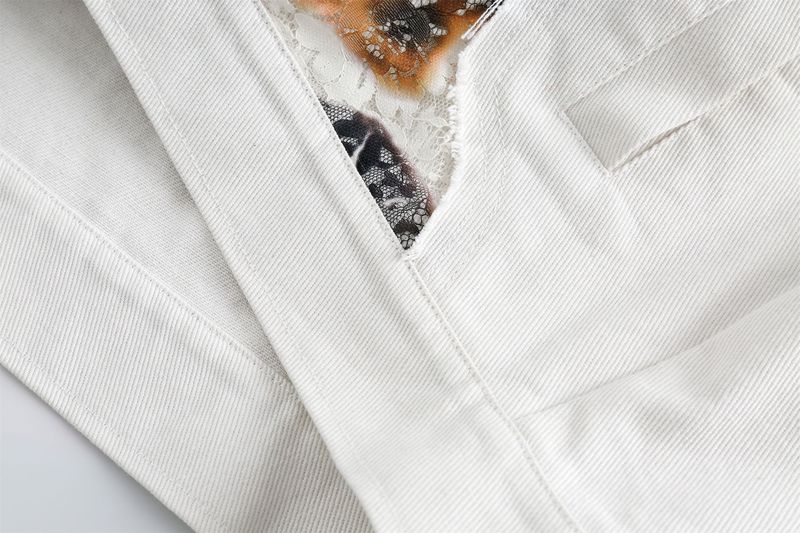 Männerkleeder 2024 Fréijoer Nei Burnt Flower Spice Splicing Lapel Denim Jacket Männer Blummen Splicing Koppel Tops_voghion.com