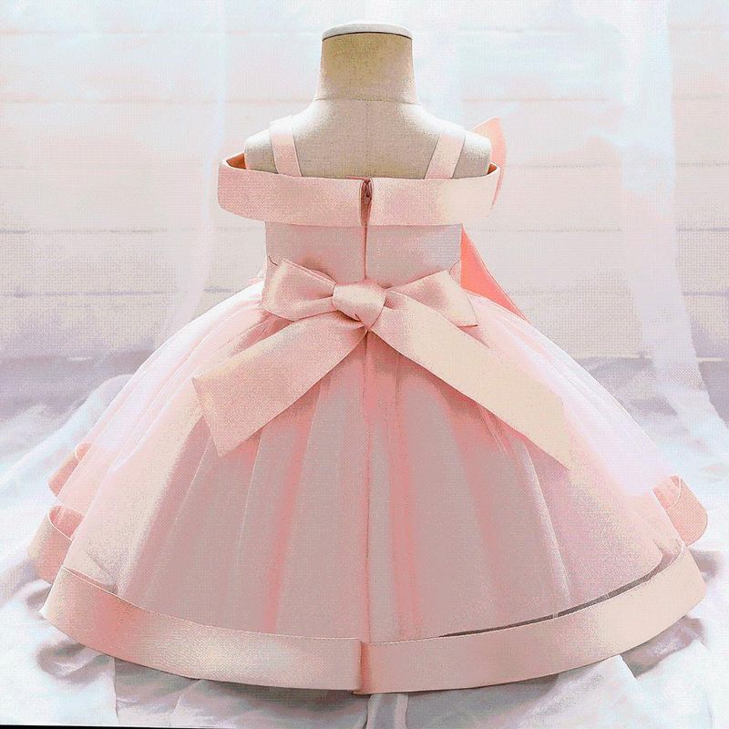 Abito da sposa per bambina 2025 (70-100 cm) | Tutù da principessa con ricami di perle e spalle scoperte per eventi estivi_voghion.com