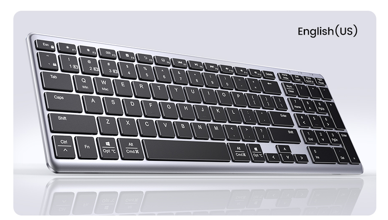 UGREEN Keyboard Wireless Bluetooth 5.0 2.4G Russian/Korean/EN 99 Keycaps For MacBook IPad PC Tablet USB C Rechargeable Keyboard_voghion.com