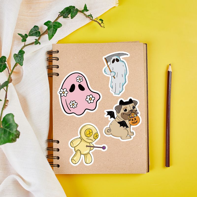 Stickers 100 Cute Halloween Graffiti Stickers For Cups, Computers, Luggage, Waterproof Decorative Stickers_voghion.com