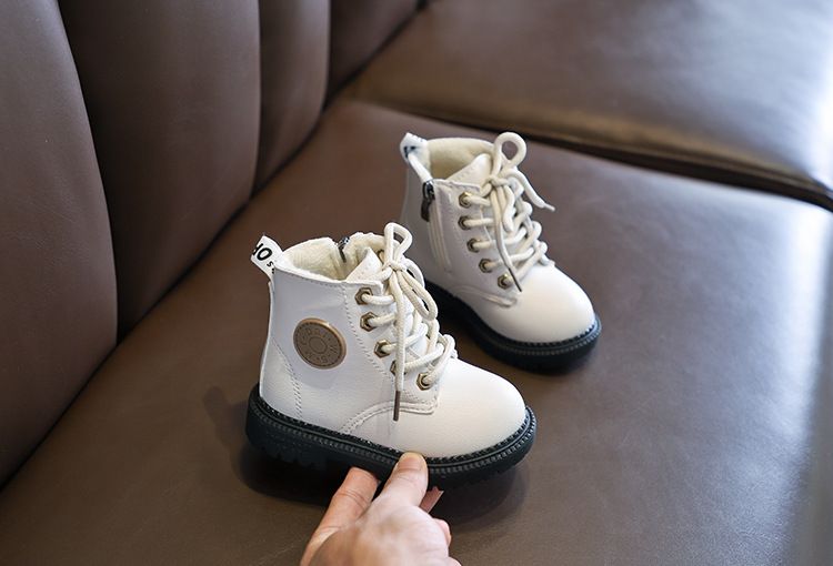 Stivali invernali da bambina Martin 2024, stile britannico, corti con scarpe di cotone spesso e morbido, stivali per bambini_voghion.com