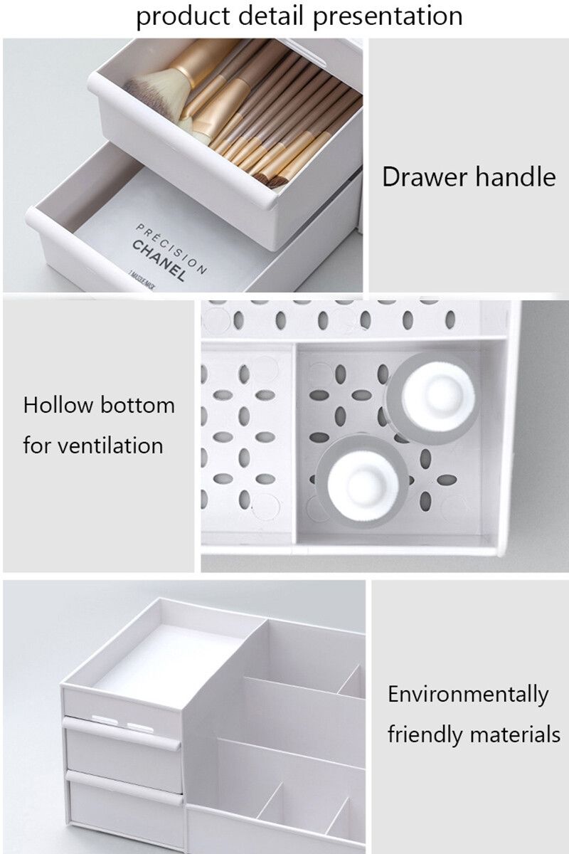 RYYD Mirror Cosmetic Box - Square Drawer|Jewelry & Makeup Organizer_voghion.com