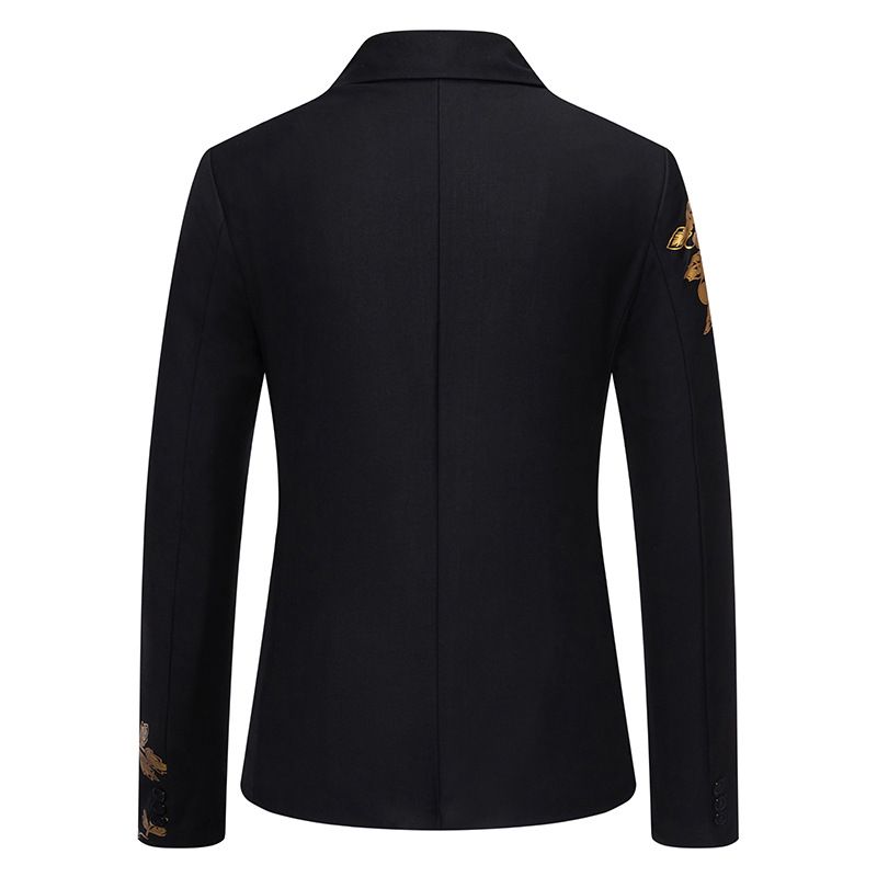 Jachetă bronzată pentru bărbați, de primăvară și vară, costum casual pentru bărbați, de mărime europeană_voghion.com