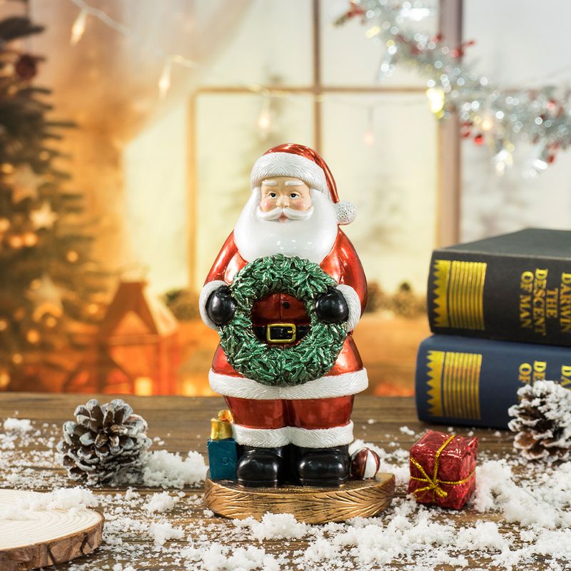 Santa Claus Figurine Home Christmas Decoration, Atmosphere Scene Arrangement With Resin Craft For Festive Display_voghion.com