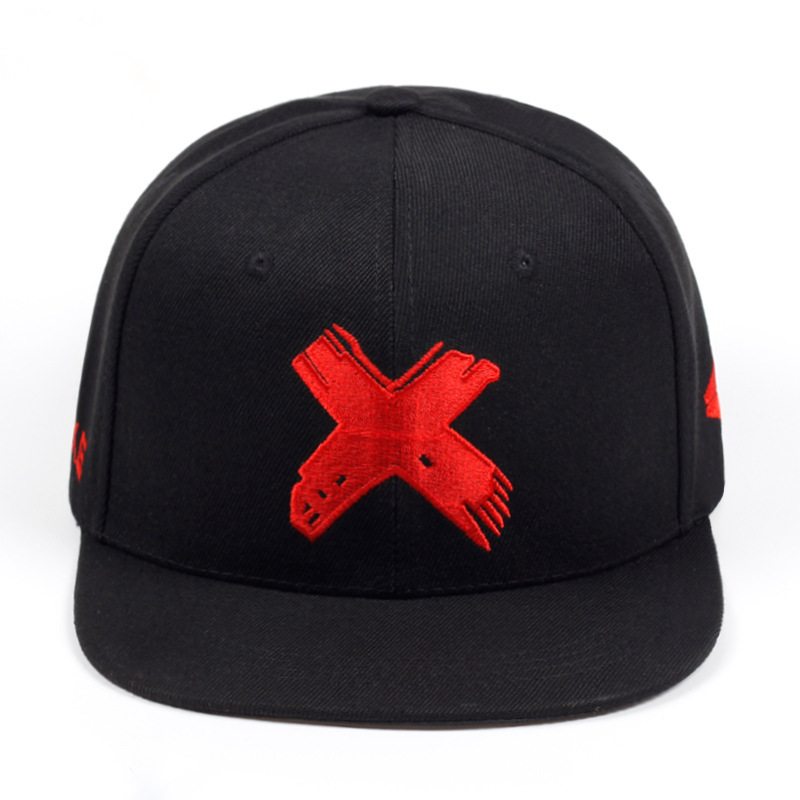 Men's Casual Baseball Cap Women's Outdoor Sun Protection Visor Adjustable Embroidered Letter X Flat Brim Hat_voghion.com