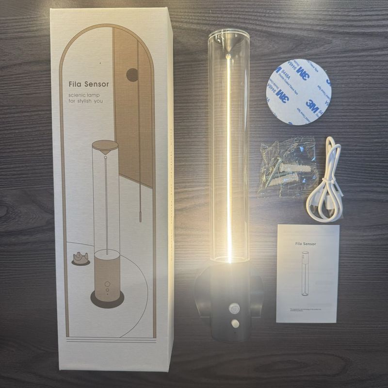 Lampada da comodino ricaricabile con sensore di movimento e luce ambientale Augelight wireless per camera da letto e notte_voghion.com