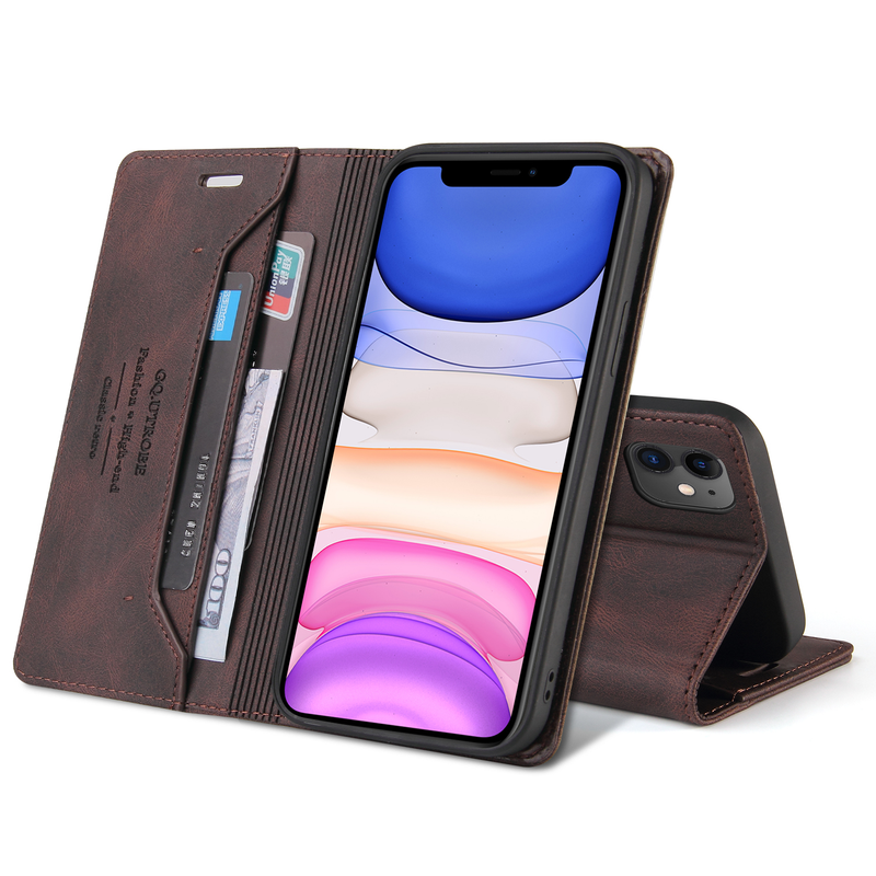Blocco RFID di lusso Proteggi custodia a conchiglia in pelle per iPhone 14 13 12 11 Pro XS Max XR X 8 7 6 Plus SE2022 Custodia a portafoglio per telefono_voghion.com