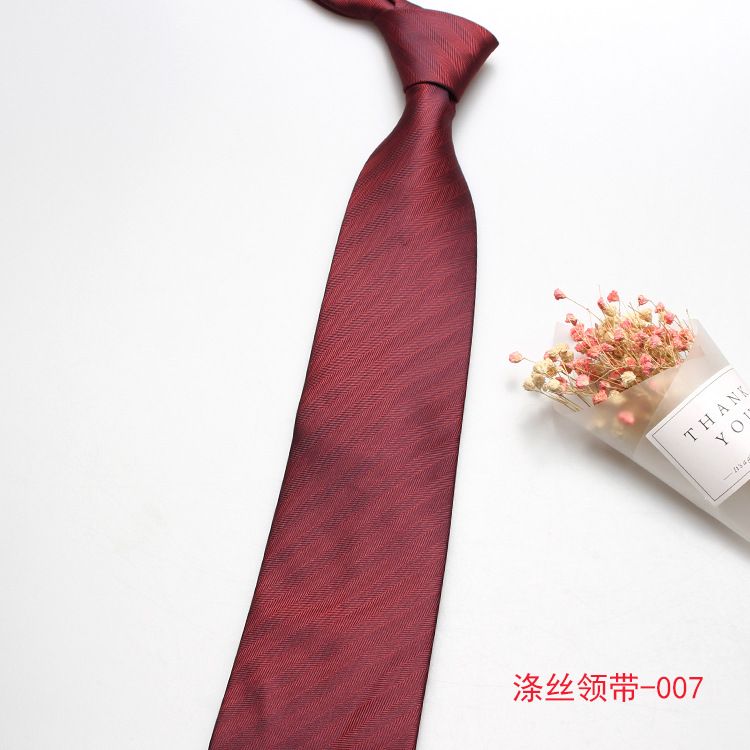 Shengzhou Direct Men's Trendy 8cm Business Formal Casual Work Striped Red Hand-Tied Tie_voghion.com