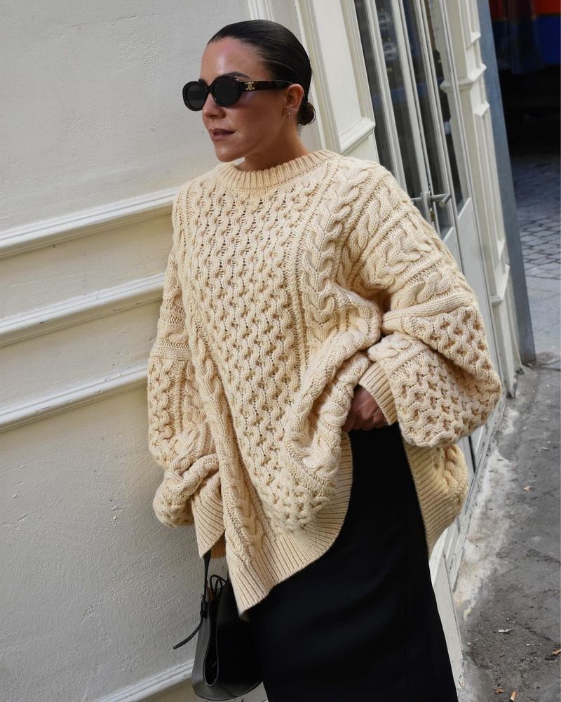 New Women's Loose Lazy Braided Long Sleeve Sweater Casual Knitted Versatile Top_voghion.com