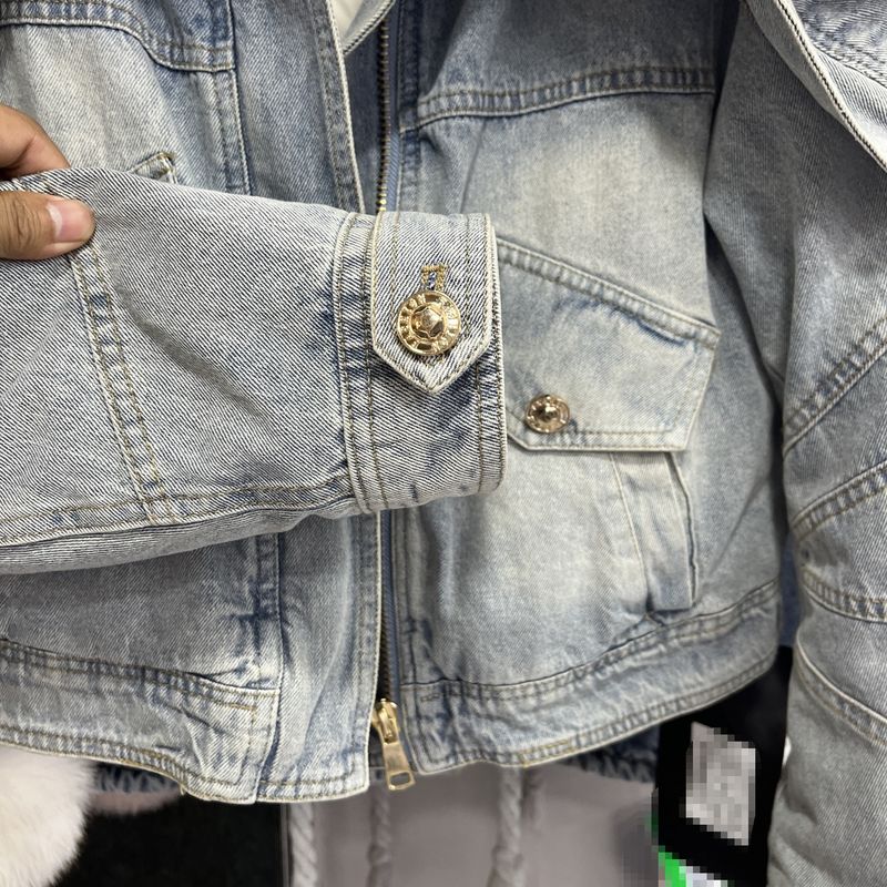 Abbigliamento invernale nuovo, giacca in pelliccia di volpe con collo largo, parka foderato spesso da donna_voghion.com