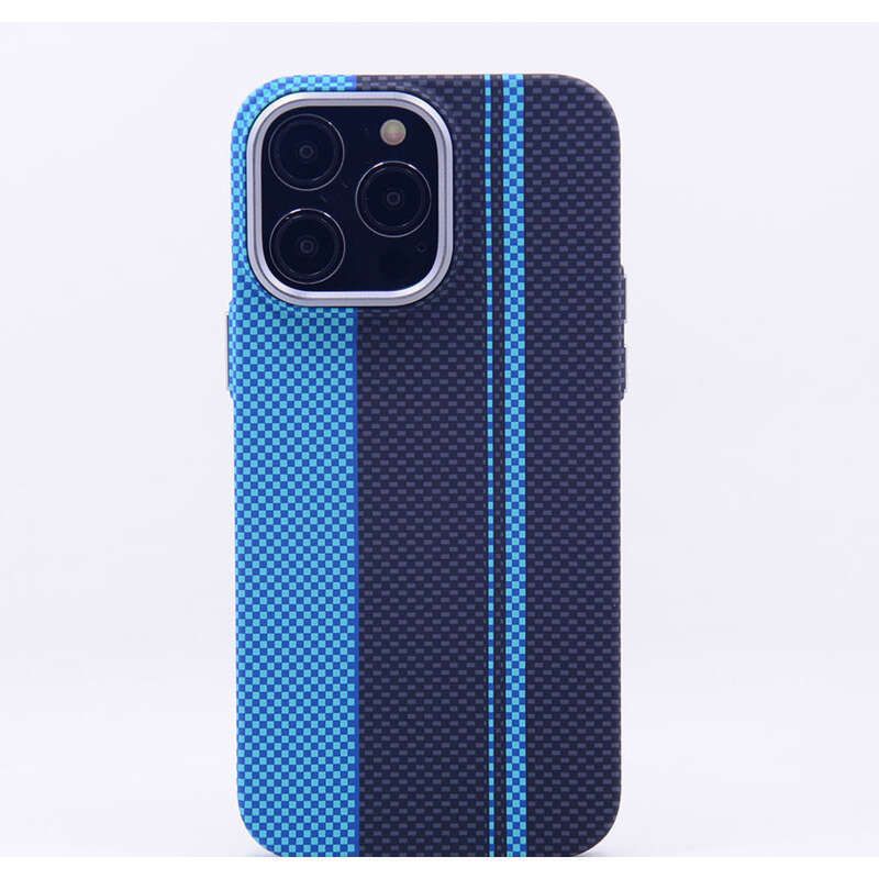 British Style Embossed Frosted Carbon Fiber Patterned Water Stick Hard Iphone 16ProMax1514 Splicing Striped Magnetic Phone Case_voghion.com