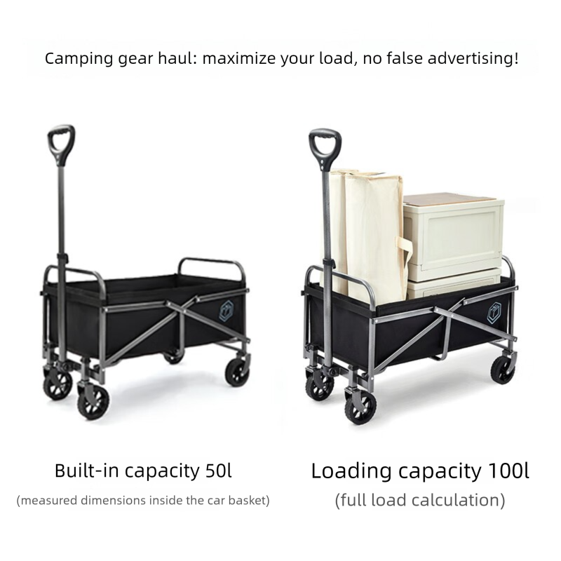 Prodotto a Tokyo, carrello da campeggio pieghevole per esterni, piccolo carrello da viaggio, rimorchio per picnic_voghion.com