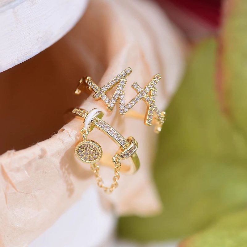 Avautuva ketju, pyöreä hopeinen, puhdas zirkoni, naisten lokerokuvio, etusormi, muodikas ja hieno kerrostettu kuvio, sormi,_voghion.com