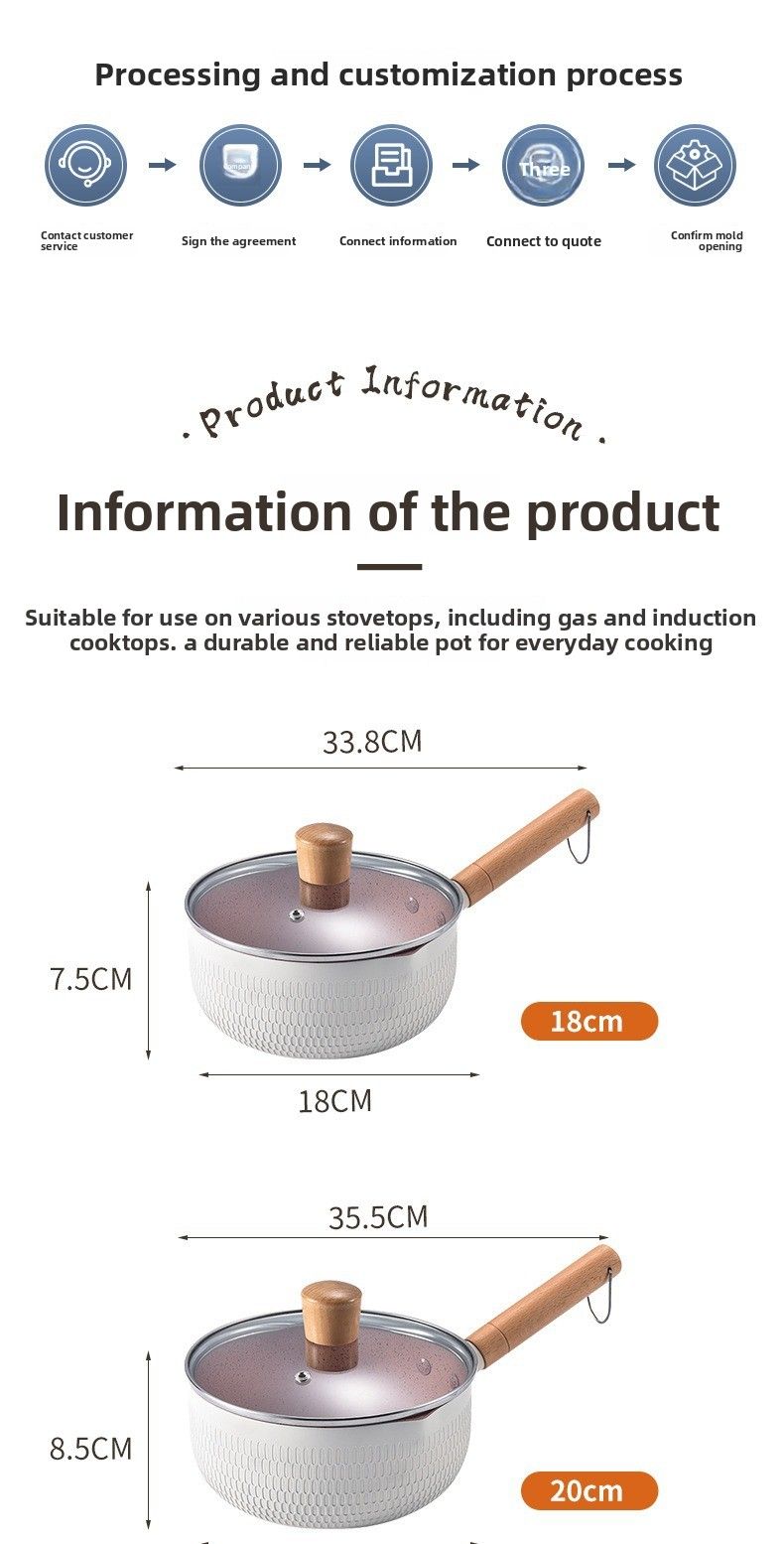 Maifan Stone Non-Stick Pan, Compatible With Induction Cookers And Gas Stoves, Small Milk Baby Food Supplement Pot,_voghion.com