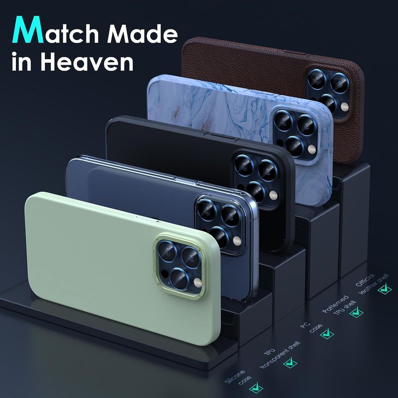 Kameraobjektivschutz für iPhone 16 Pro Max 16 Plus 15 iPhone 15 14Pro 15Pro 15Plus Schutzabdeckung aus gehärtetem Glas Titanblau_voghion.com