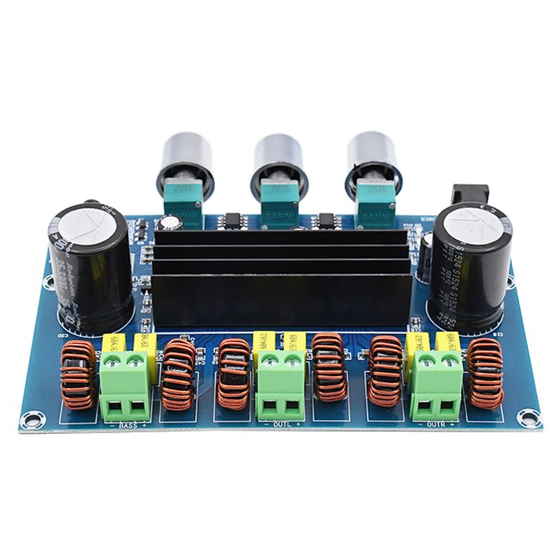 Placa amplificadora de potencia digital Bluetooth 5.0 TPA3116D2, 2,1 canales, 2 x 50 W + 100 W, amplificador de subwoofer de graves de clase D de audio estéreo_voghion.com