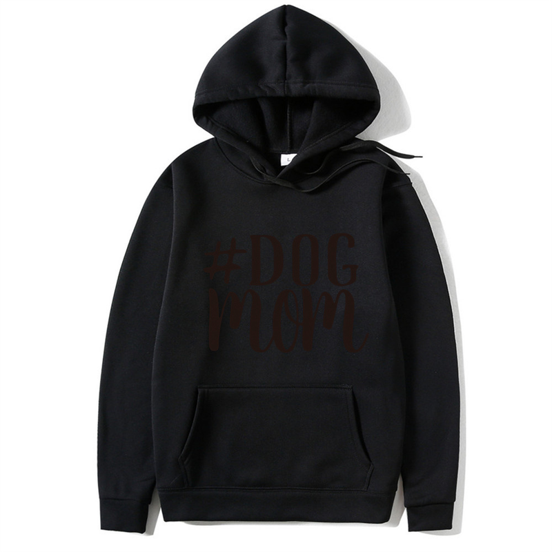 Dog Mom Letter Round Neck Pullover Sweater Autumn/Winter New Pullover Top Underlay_voghion.com