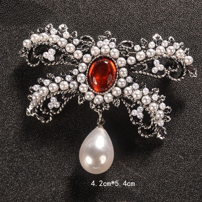 Pearl brosch tjejer high-end corsage anti-ljus fast pin utsökt nisch tillbehör_voghion.com