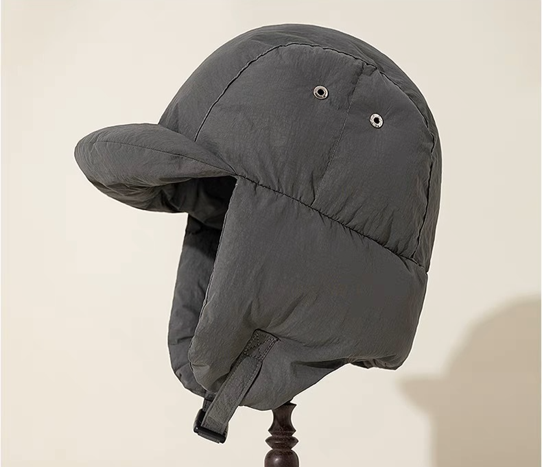 Lightweight Ultra-Thick Down Cotton Lei Feng Men, Warm Ear Protection Women, Autumn And Winter Windproof Helmet Liner_voghion.com
