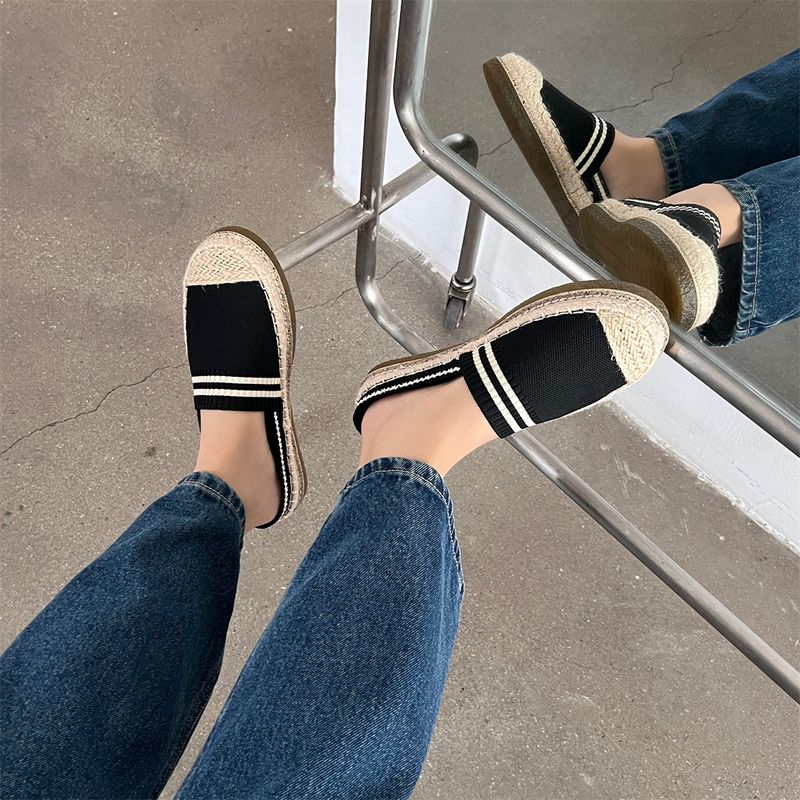 Pantofole da donna in stile francese, piccole e profumate, con suola spessa, da pescatore Lefu Muller, mezze pantofole per le vacanze estive_voghion.com