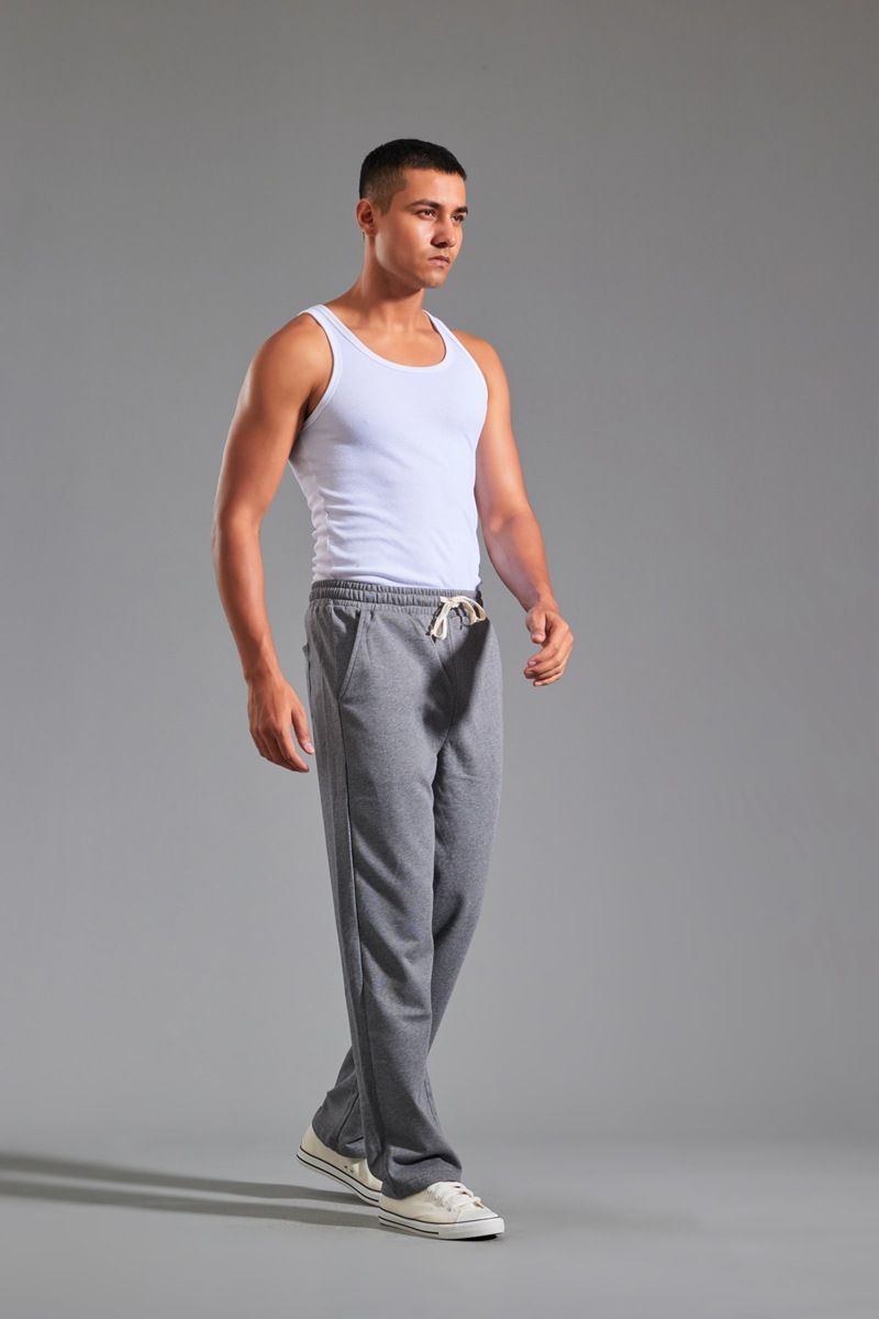 Herrenbekleidung Herren Jogginghose Frotteehose Gekämmte Baumwolle Jogginghose Frühling und Herbst Dünne Hose Herren Lose Gerade Freizeithose_voghion.com