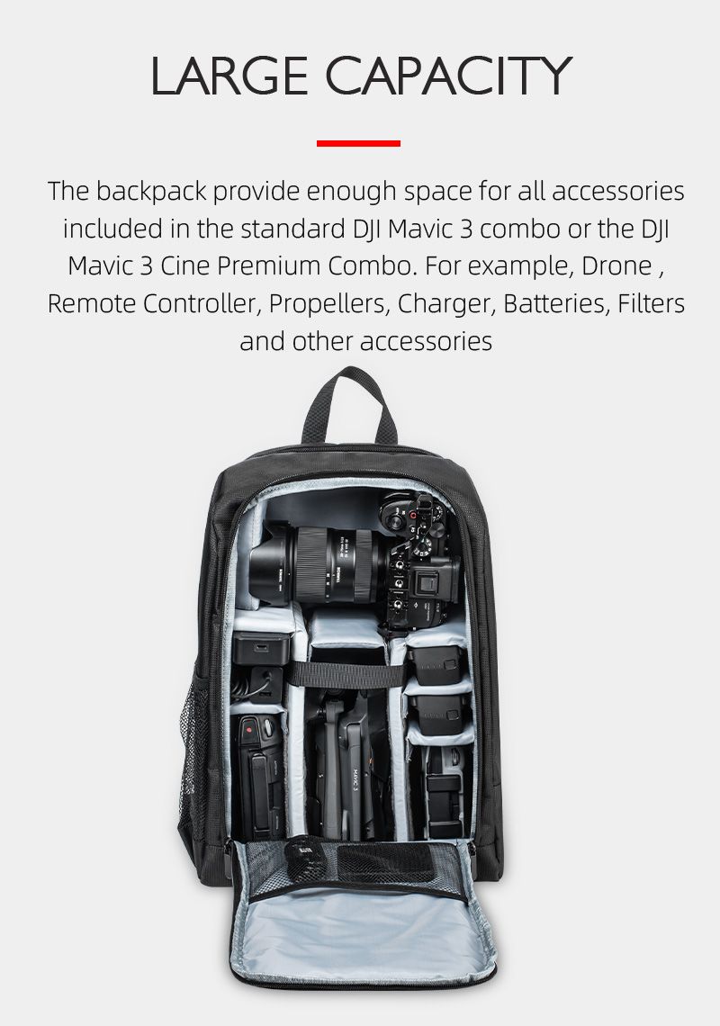 STARTRC Rucksack für DJI Mini 4 Pro/Air 3/Mavic 3 Pro/Classic/Air 2S Drone Zubehör Aufbewahrungstasche Wasserdichte Reise_voghion.com