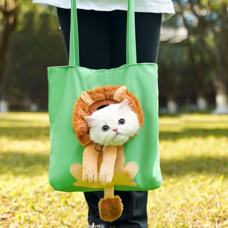 Borsa a tracolla minimalista per cani e gatti, piccola borsa per uso esterno, borsa a tracolla, borsa per il trasporto di animali domestici_voghion.com