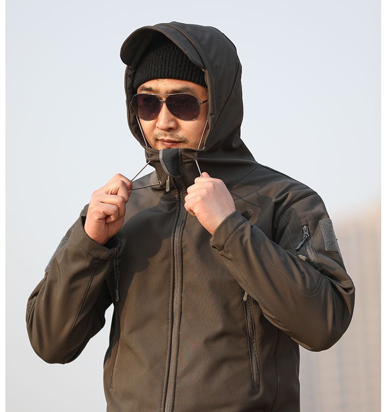 Men's 3-in-1 Camo Waterproof Winter Jacket - Fleece Lined, Windproof, Multi-Pocket Softshell Coat For Hiking & Outdoor Adventures_voghion.com