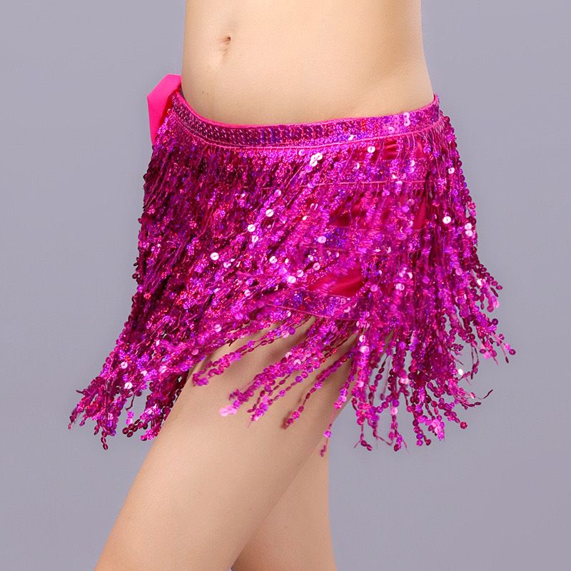 Halloween Belly Dance Four-Layer Tassel Chain Bohemian Hip Skirt New Waist Scarf Sequin Belt_voghion.com