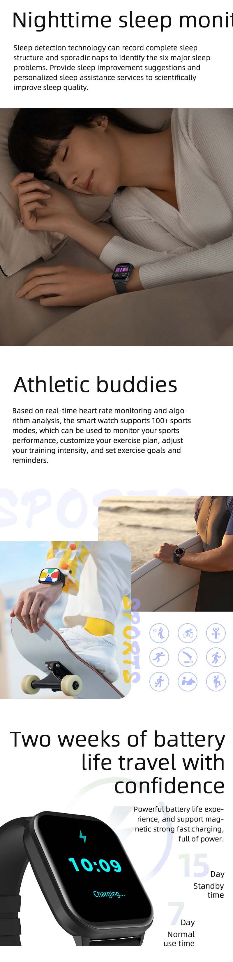 VALDUS IP68 - Sistema de posicionamiento con pantalla cuadrada de 2,01 pulgadas y medición de la trayectoria de movimiento de la presión arterial VS02 Fashion_voghion.com