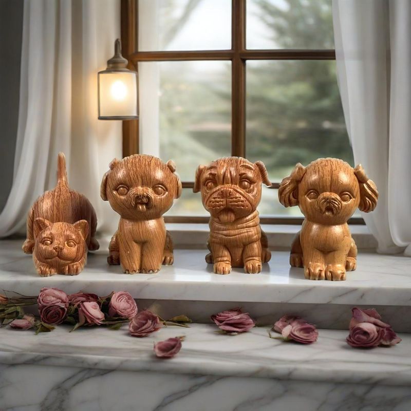 Décorations en résine représentant un animal mignon, micro paysage, pour rebord de fenêtre, bureau, chambre, armoire à vin_voghion.com