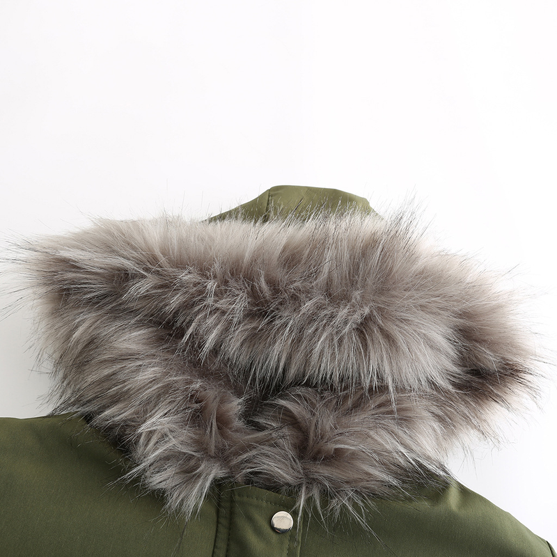 Women's parka cotton coat long hooded winter warm plus velvet coat plus cotton clothing_voghion.com