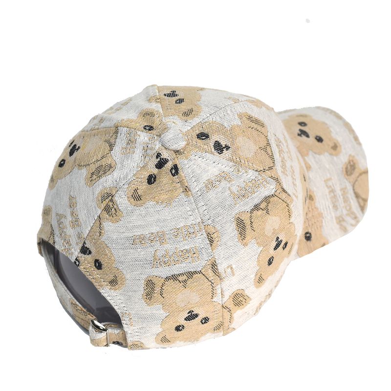 Boné de beisebol de urso fofo novo primavera sunh dog print homens mulheres unissex-adolescentes algodão snapback bonés moda hip hop vintage_voghion.com
