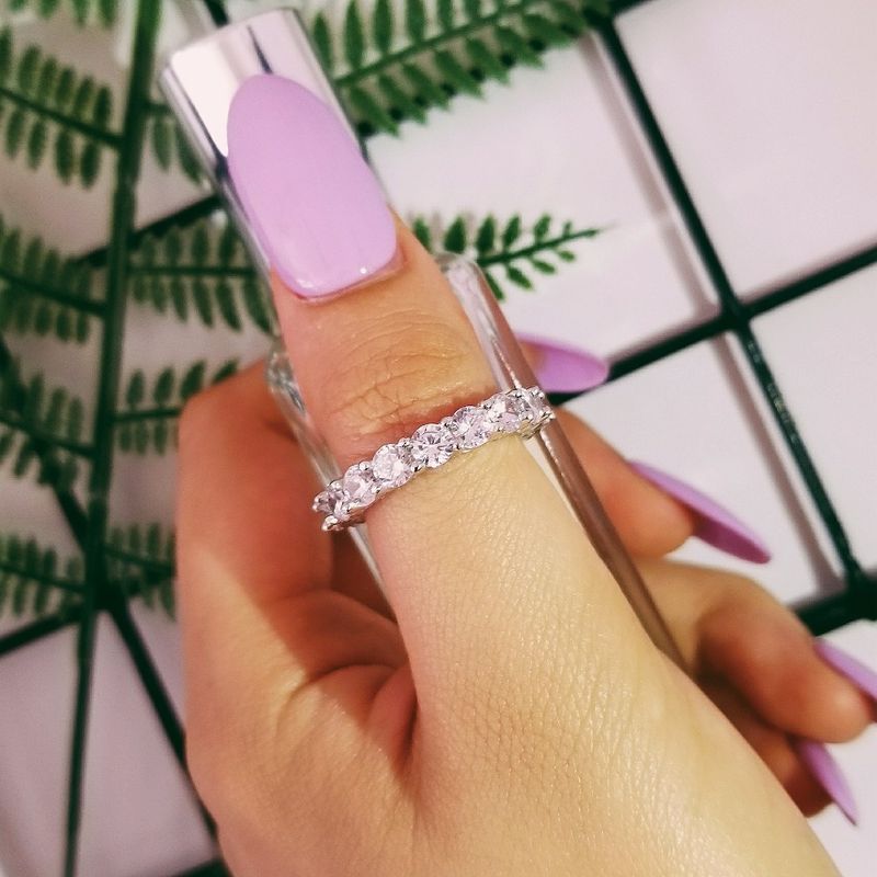 Conjunto de joias femininas com zircônias incrustadas, anel feminino de luxo, anel simples com diamantes_voghion.com
